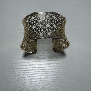 Elegant Gold Filigree Cuff Bracelet